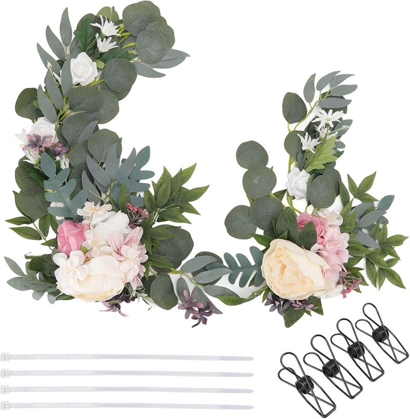 2pcs Artificial ABS Hanging Flowers Swag for Wedding Ceremony Party Outdoor Photography - Image 1